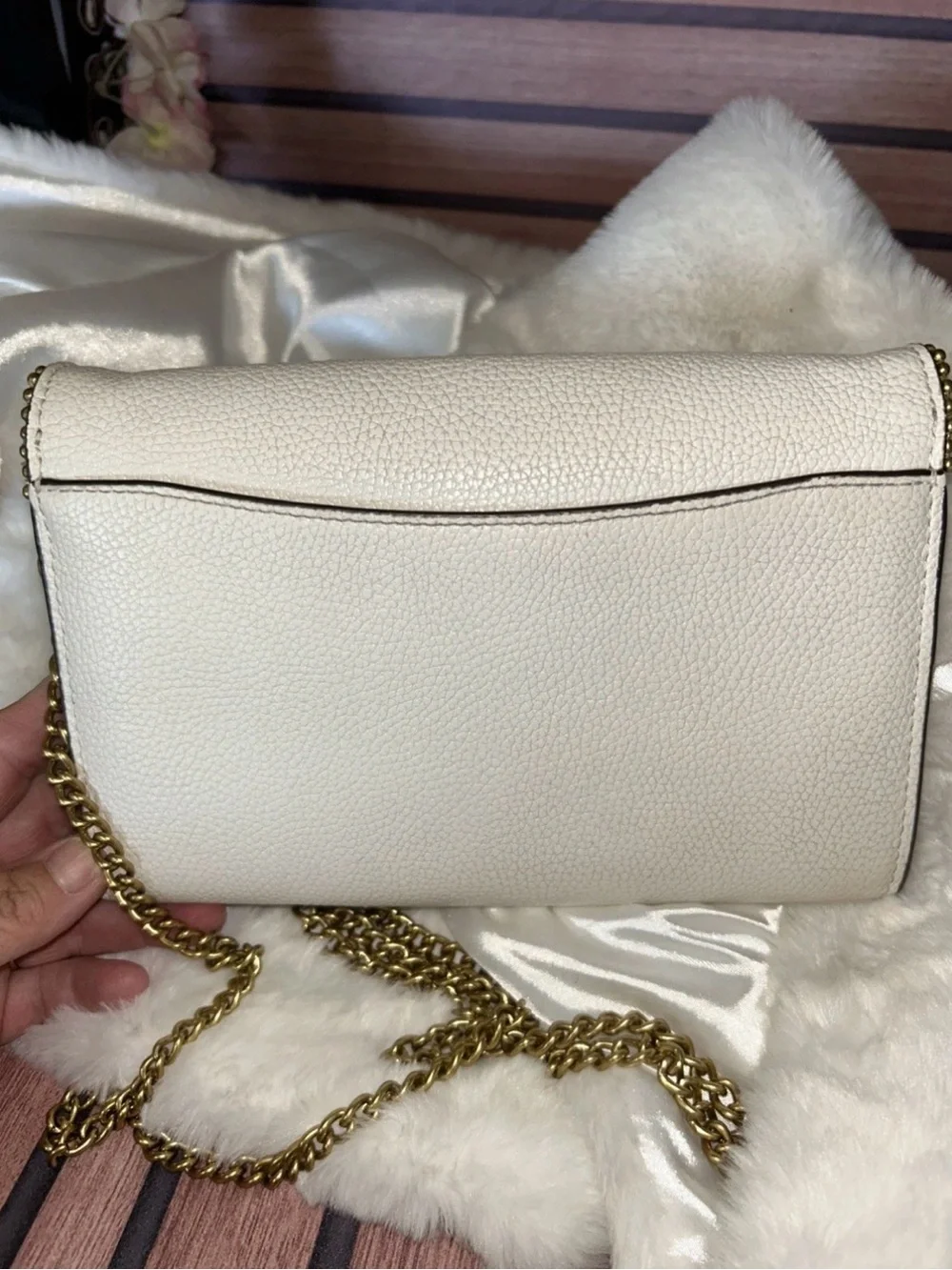 Coach Cream Tabby Chain Crossbody Bag